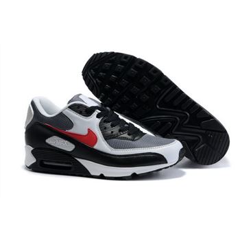 Mens Air Max 90 White Red Black Low Cost